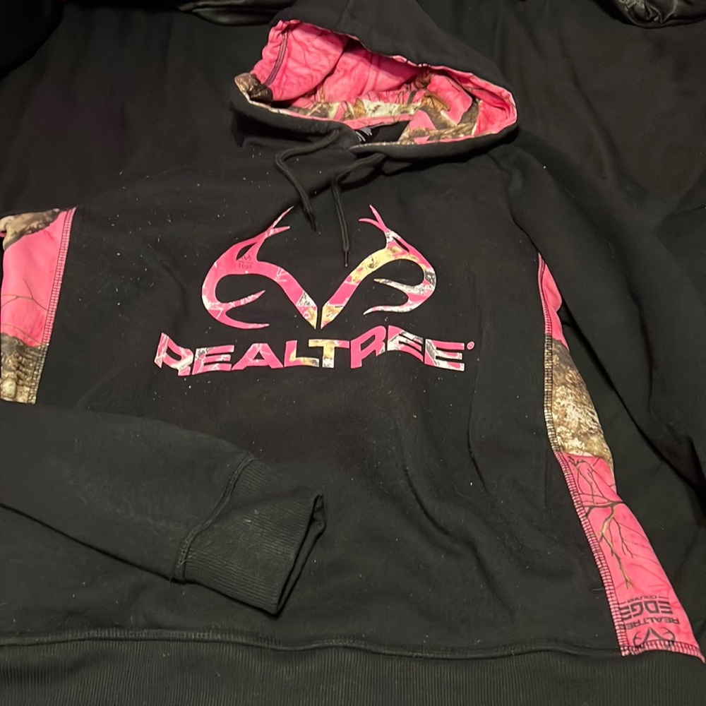 Women pink camo hoodie realtree